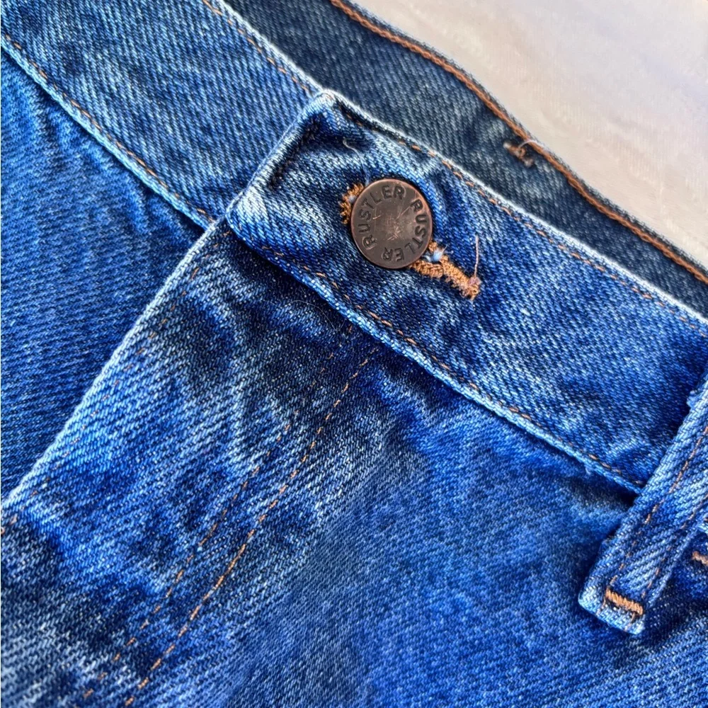 Men’s Vintage Rustler Blue Denim 100%Cotton Carpenter Jean Size 34x32 - Picture 4 of 14